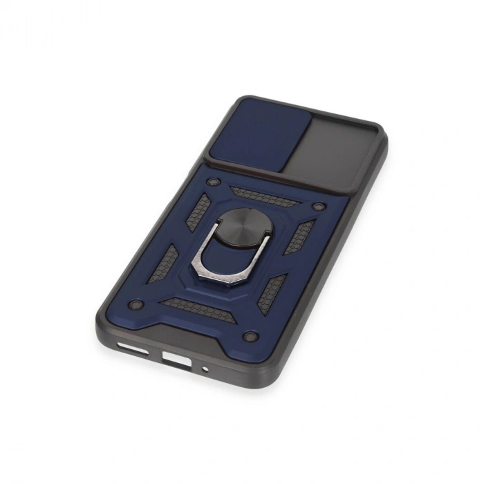 Note 12 5g Kılıf Pars Lens Yüzüklü  - Lacivert