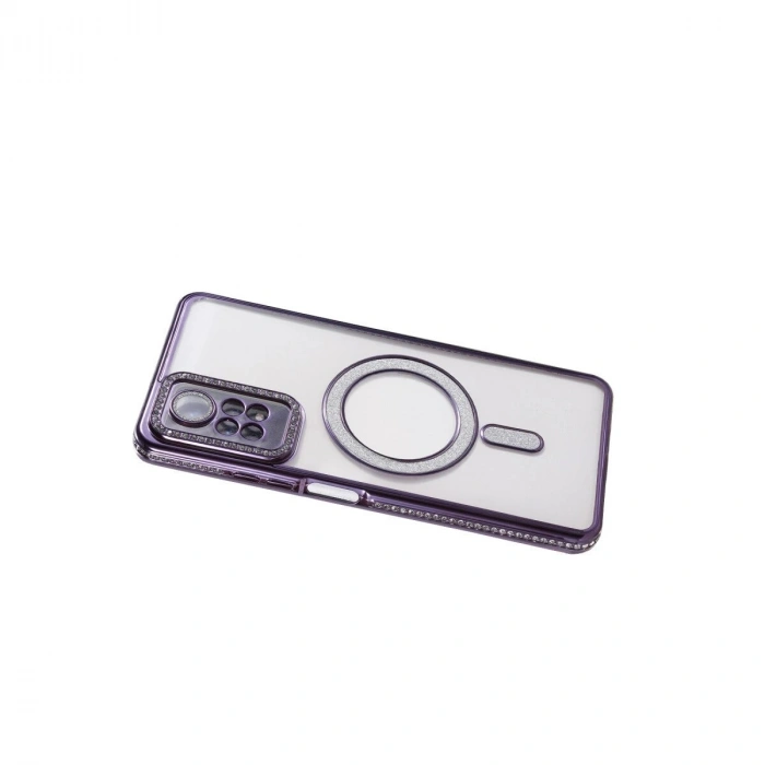 Note 12 Pro 4g Joke Simli Magneticsafe Kılıf - Derin Mor