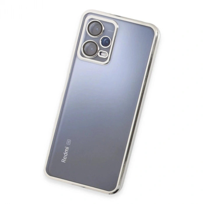 Note 12 Pro 5g Kılıf  Lensli  - Gümüş
