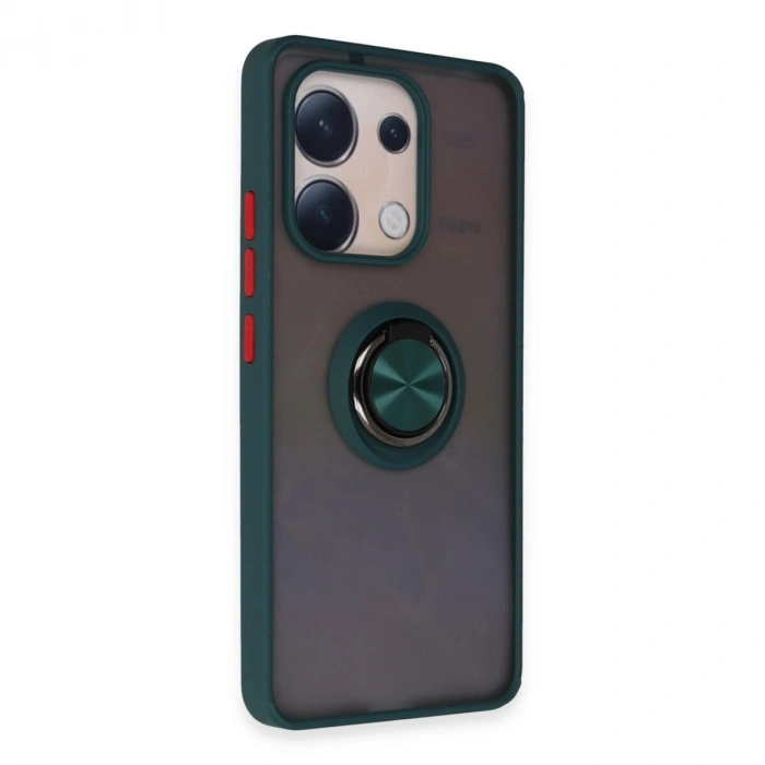 Note 13 4g Kılıf Montreal Yüzüklü  Kapak - Yeşil