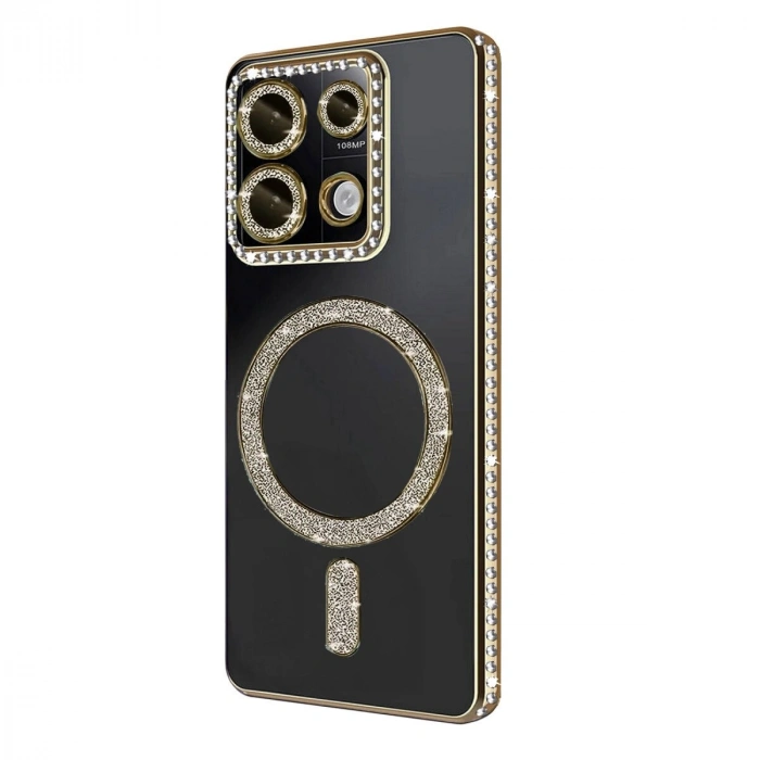 Note 13 Pro 4g Joke Simli Magneticsafe Kılıf - Gold