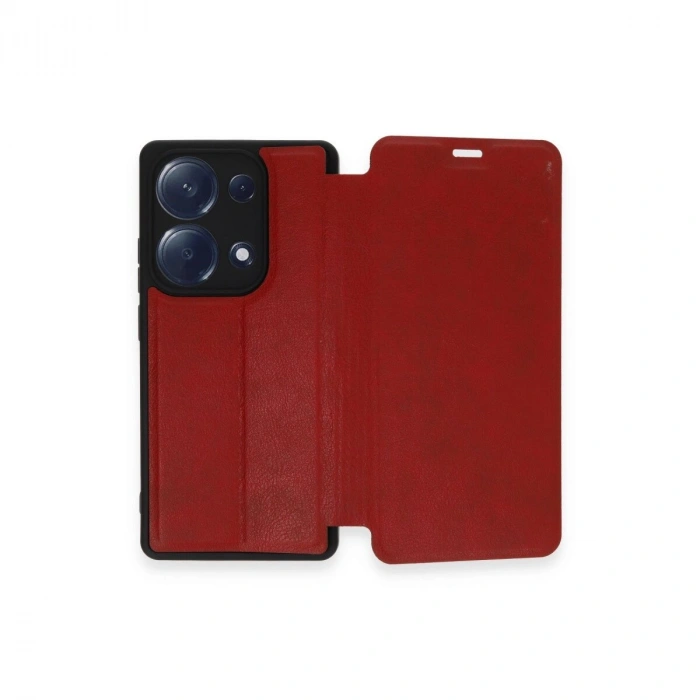 Note 13 Pro 4g Kılıf Flip Cover - Kırmızı
