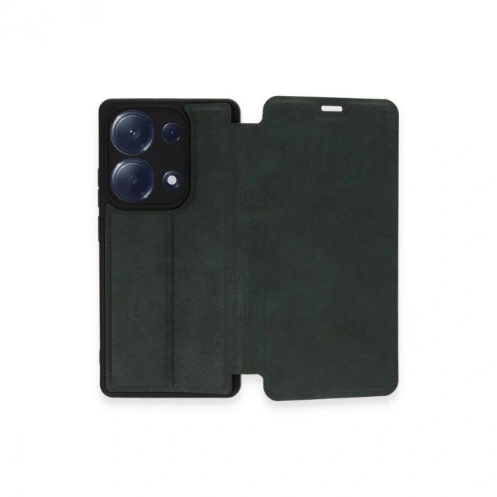 Note 13 Pro 4g Kılıf Flip Cover - Koyu Yeşil
