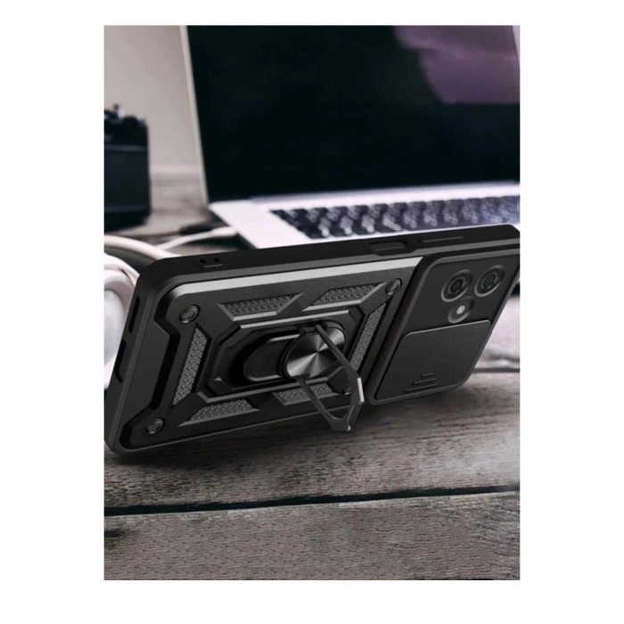 Note 13 Pro Plus Kılıf Pars Lens Yüzüklü  - Kırmızı