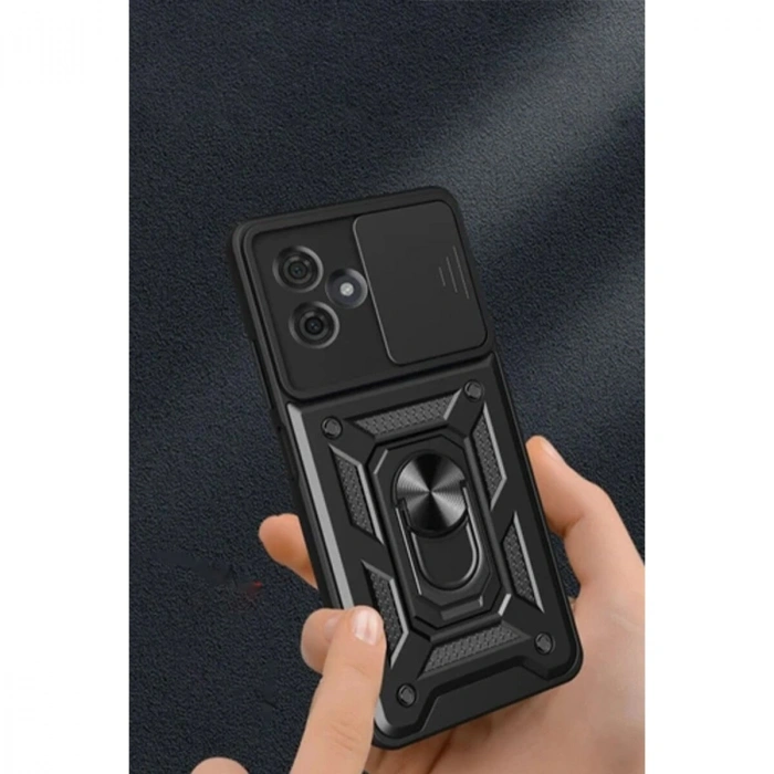 Note 13 Pro Plus Kılıf Pars Lens Yüzüklü  - Kırmızı