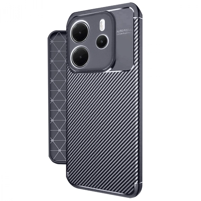 Note 14 4g Kılıf Auto Fus Karbon Kapak - Lacivert