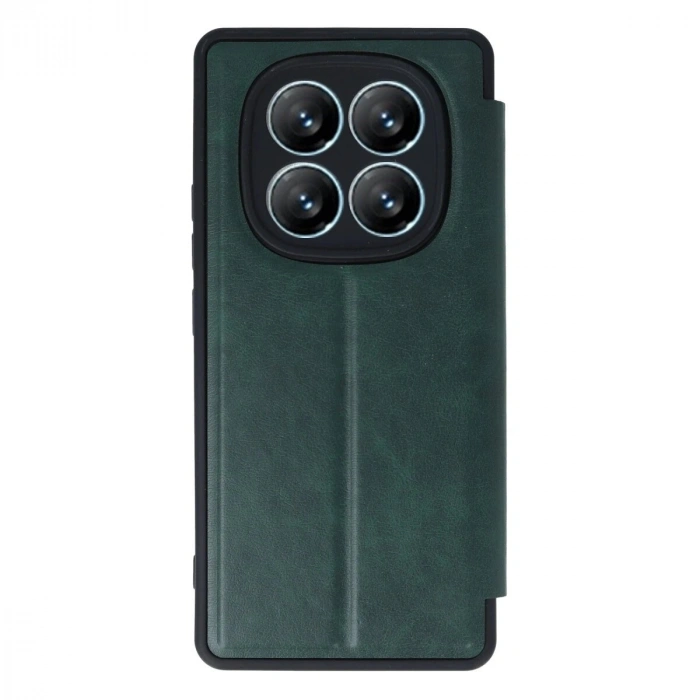 Note 14 Pro 5g Kılıf Flip Cover - Koyu Yeşil