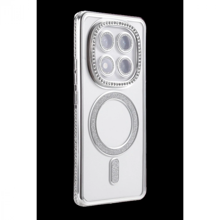 Note 15 4g Joke Simli Magneticsafe Kılıf - Gümüş