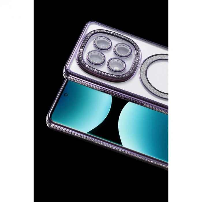 Note 15 Pro 4g Joke Simli Magneticsafe Kılıf - Derin Mor