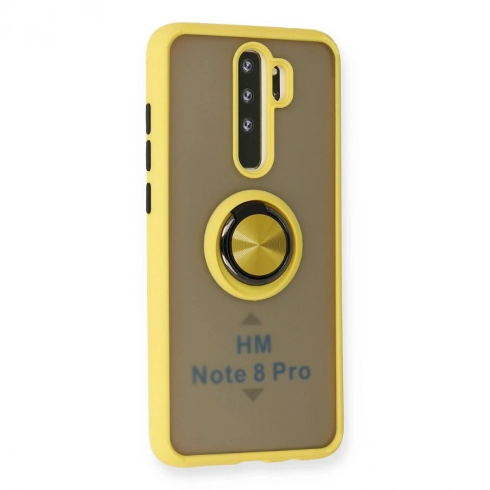Note 8 Pro Kılıf Montreal Yüzüklü  Kapak - Sarı