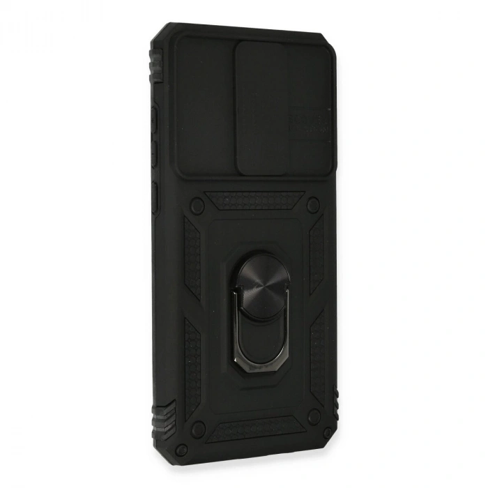 Note 8 Pro Kılıf Pars Lens Yüzüklü  - Siyah