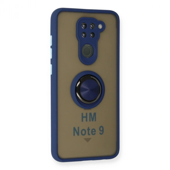 Note 9 Kılıf Montreal Yüzüklü  Kapak - Lacivert