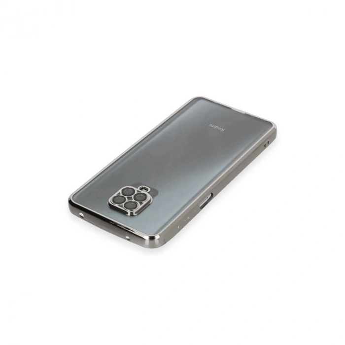 Note 9 Pro Kılıf  Lensli  - Gümüş