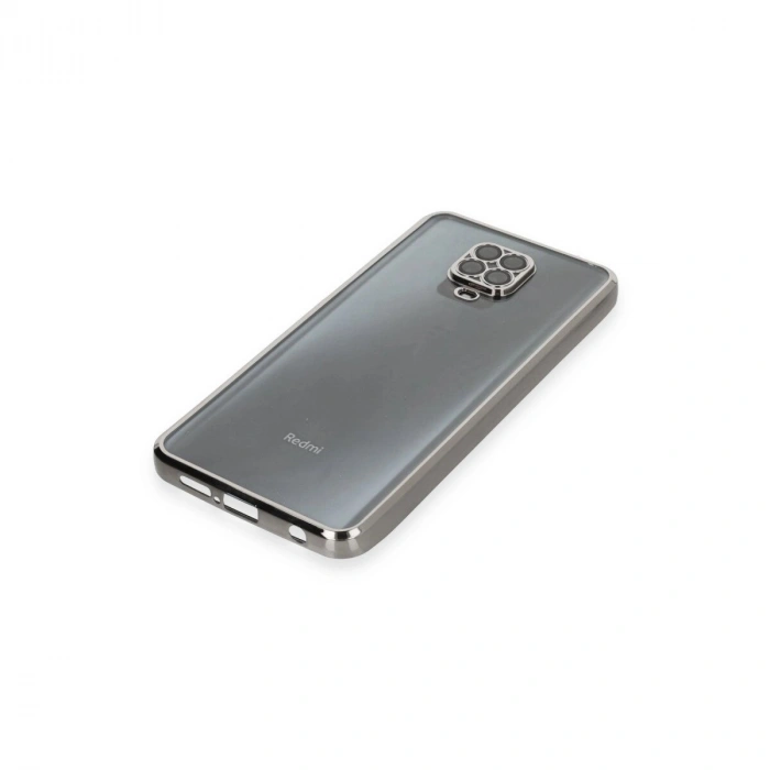 Note 9 Pro Kılıf  Lensli  - Gümüş