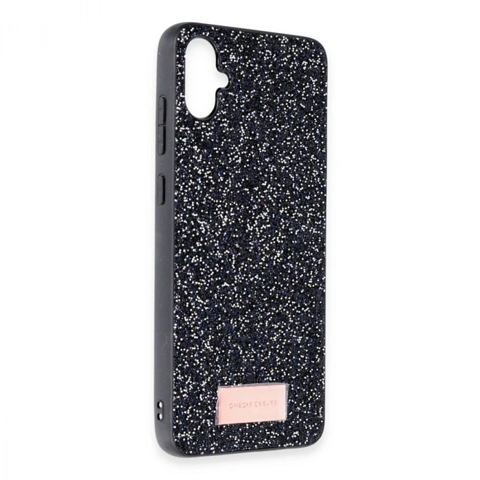 Onegif  Galaxy A05 Bright Simli Kapak - Siyah
