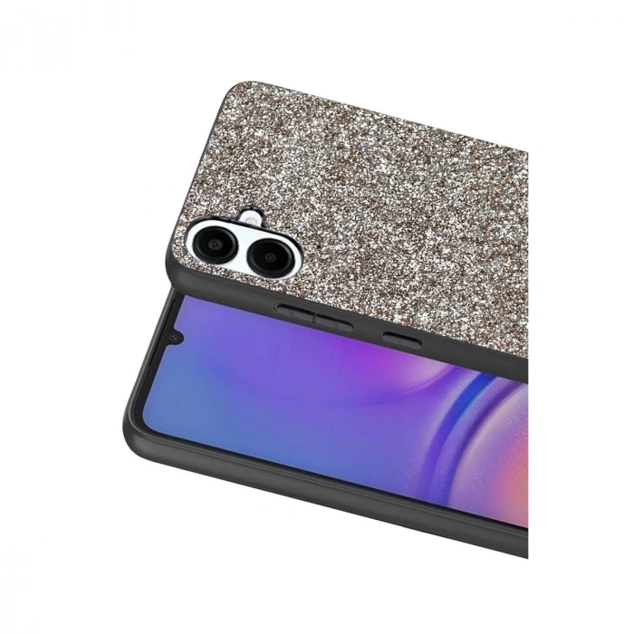 Onegif  Galaxy A07 4g Bright Simli Kapak - Gümüş