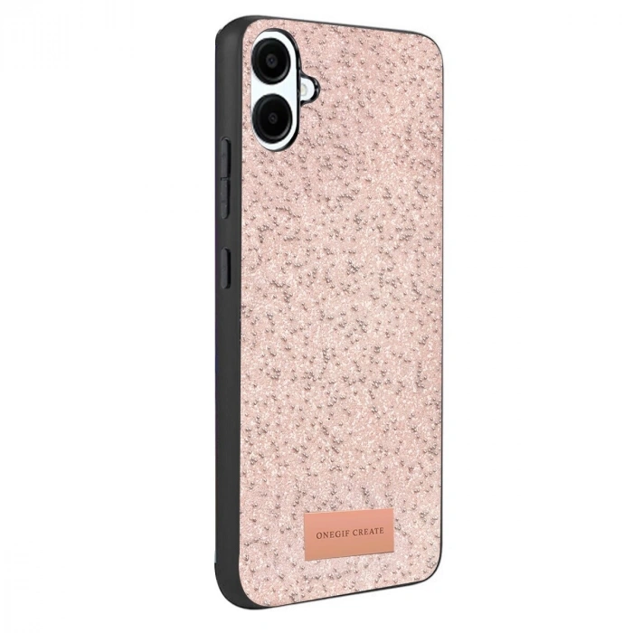 Onegif  Galaxy A07 4g Bright Simli Kapak - Pembe