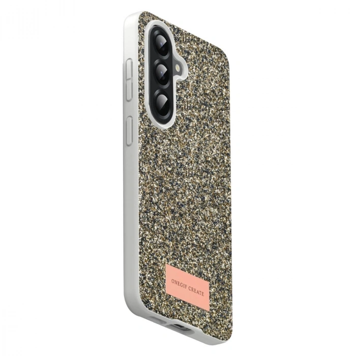 Onegif  Galaxy A17 5g Bright Simli Kapak - Gold