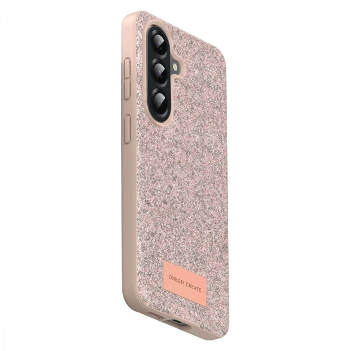 Onegif  Galaxy A17 5g Bright Simli Kapak - Pembe
