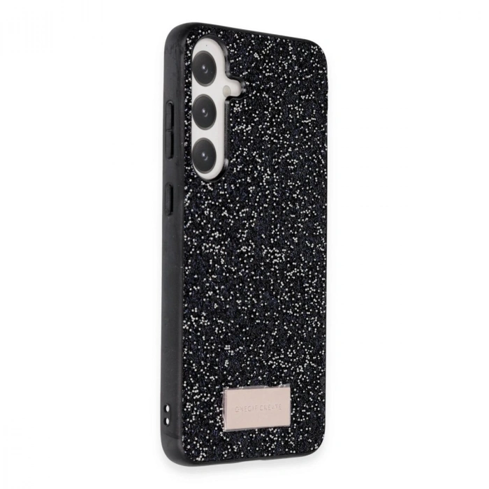 Onegif  Galaxy A25 5g Bright Simli Kapak - Siyah