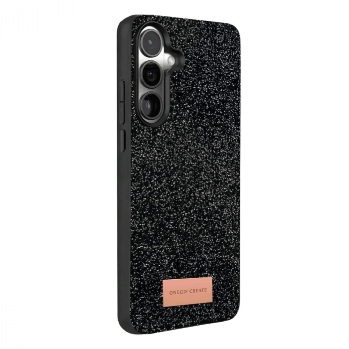 Onegif  Galaxy A37 5g Bright Simli Kapak - Siyah