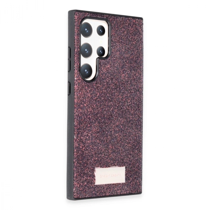 Onegif  Galaxy S23 Ultra Bright Simli Kapak - Derin Mor