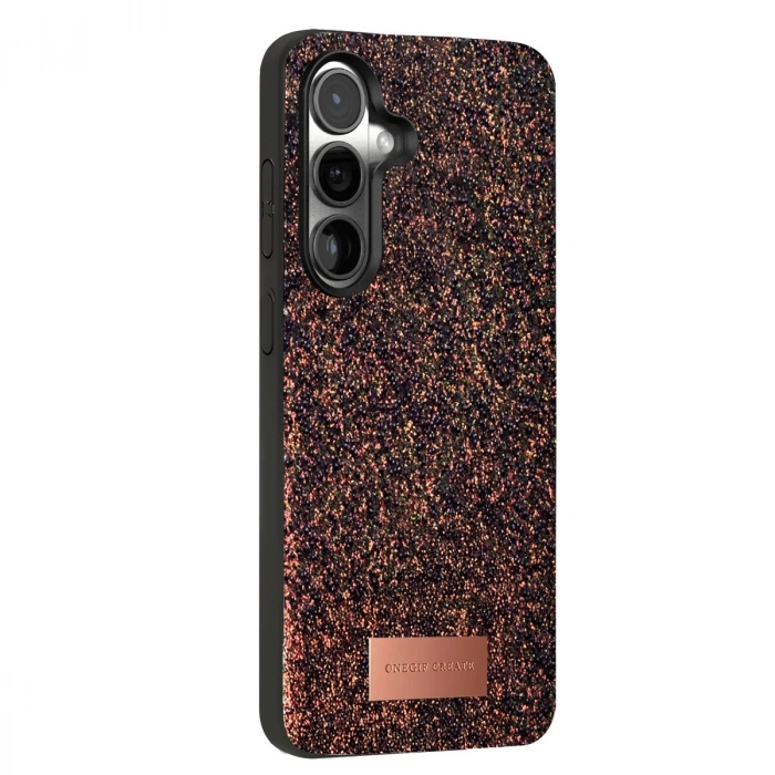 Onegif  Galaxy S24 Fe Bright Simli Kapak - Derin Mor