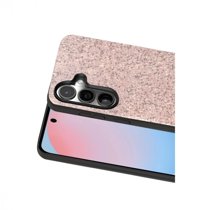 Onegif  Galaxy S24 Fe Bright Simli Kapak - Pembe