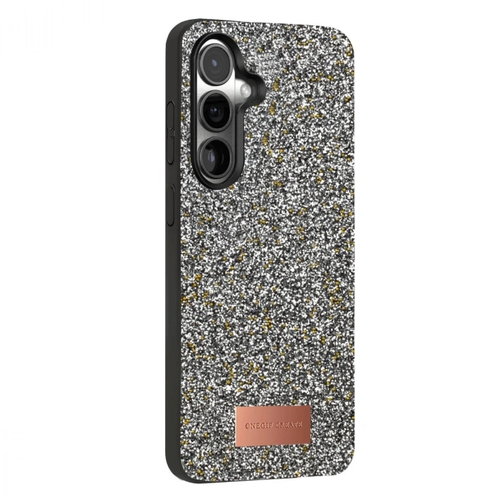 Onegif  Galaxy S24 Plus Bright Simli Kapak - Gold