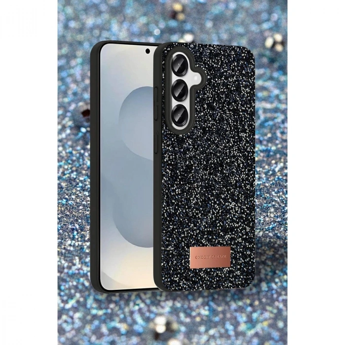 Onegif  Galaxy S25 Bright Simli Kapak - Derin Mor