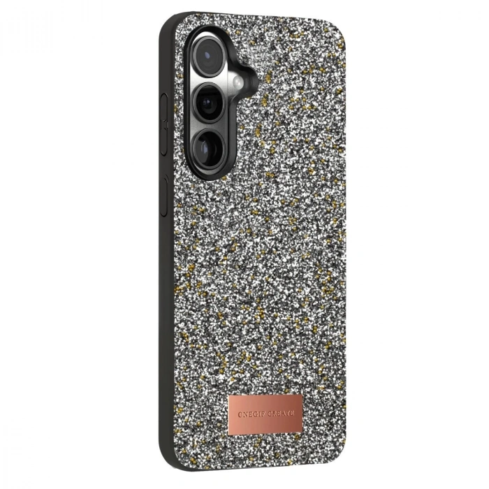 Onegif  Galaxy S25 Bright Simli Kapak - Gold