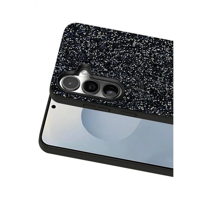 Onegif  Galaxy S25 Bright Simli Kapak - Siyah