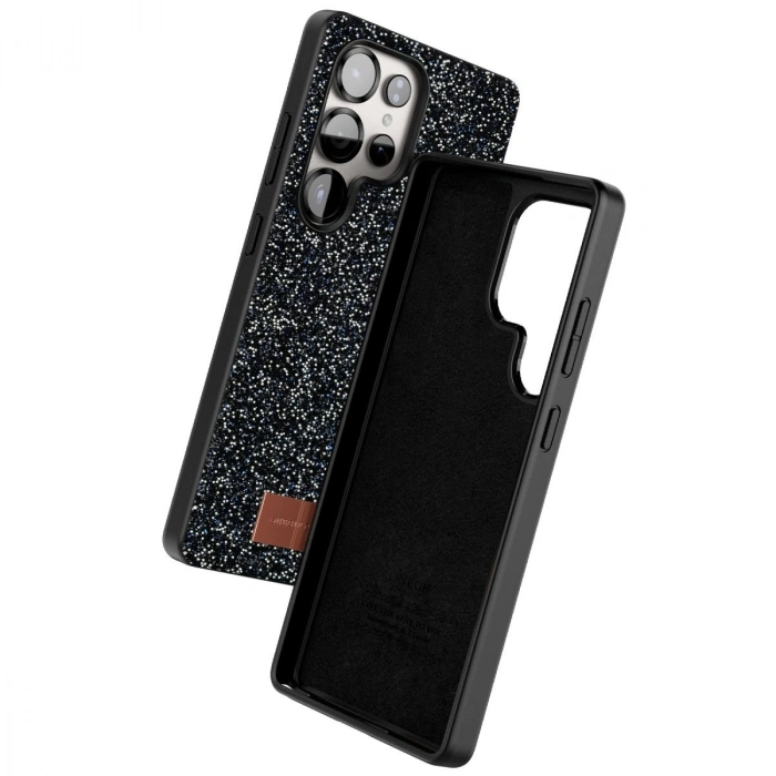 Onegif  Galaxy S25 Ultra Bright Simli Kapak - Siyah