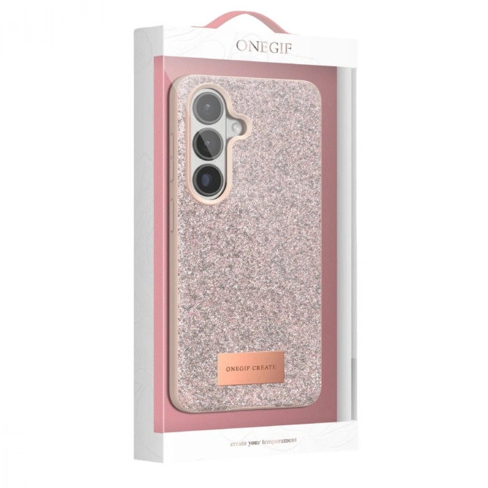 Onegif  Galaxy S26 Bright Simli Kapak - Gümüş