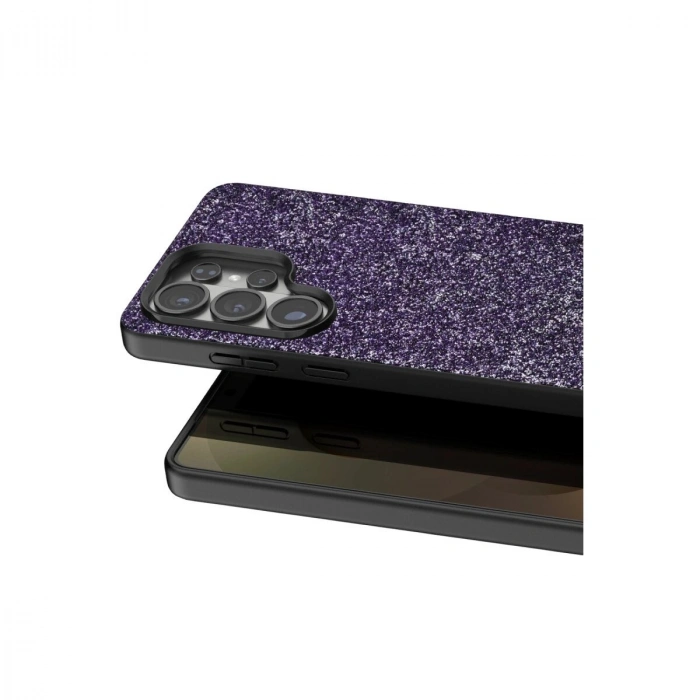 Onegif  Galaxy S26 Ultra Bright Simli Kapak - Derin Mor