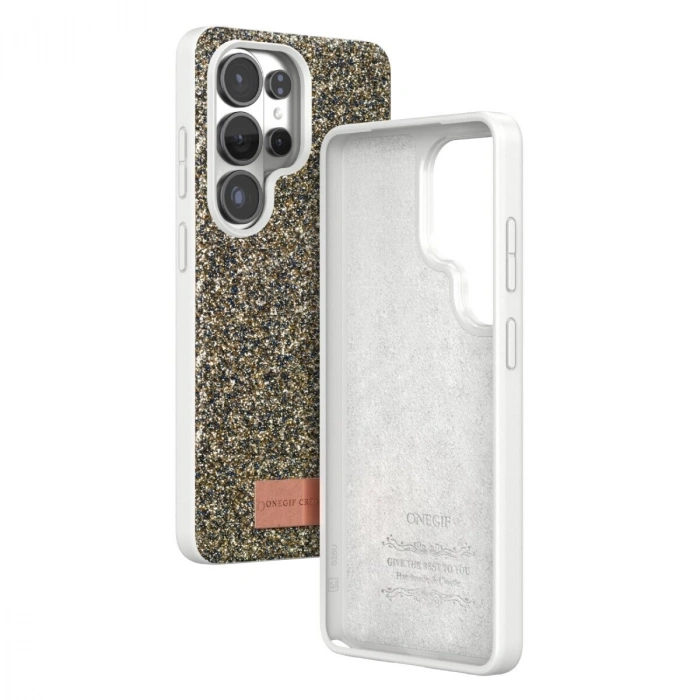 Onegif  Galaxy S26 Ultra Bright Simli Kapak - Gold