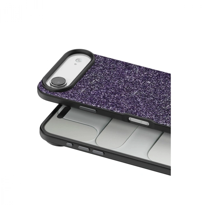 Onegif  İphone 17 Air Bright Simli Kapak - Derin Mor
