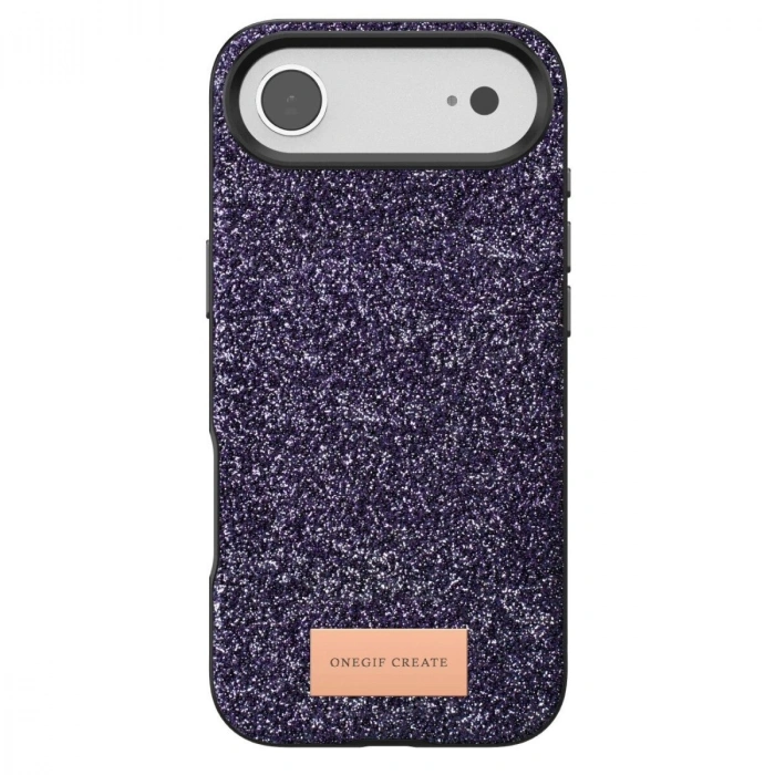 Onegif  İphone 17 Air Bright Simli Kapak - Derin Mor