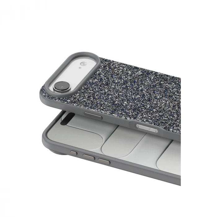 Onegif  İphone 17 Air Bright Simli Kapak - Gümüş