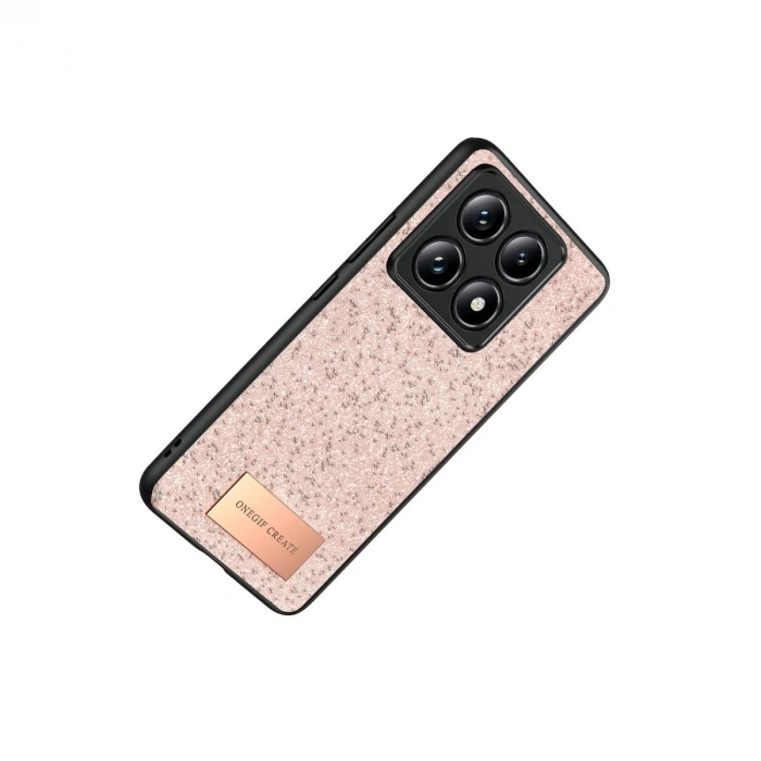 Onegif  Mi 14t Pro Bright Simli Kapak - Pembe