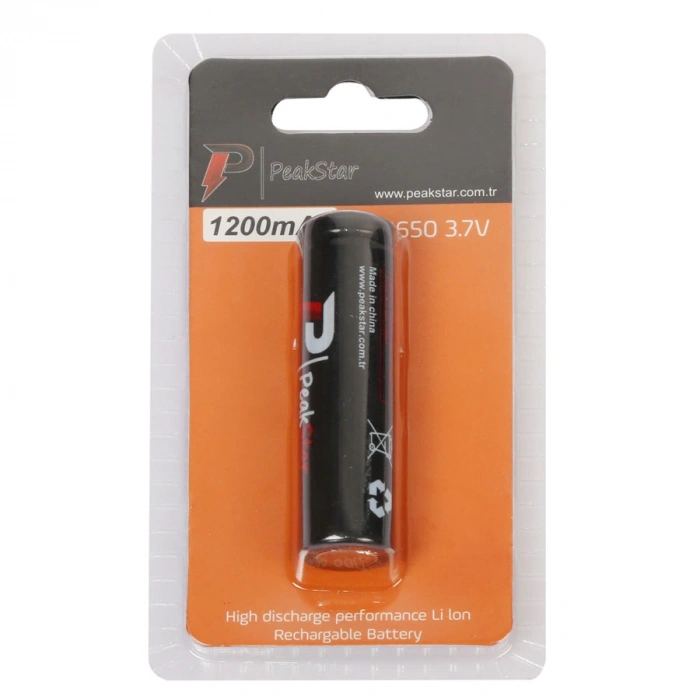Orjinal 3.7 V 1200 Mah Şarj Edilebilir 18650 Turbo Model Liıon Şarjlı Pil (74)
