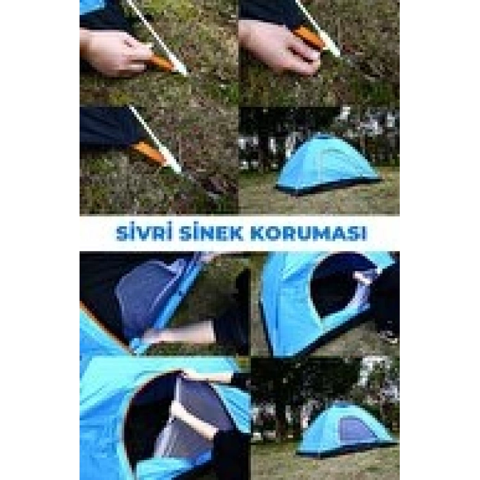 Otomatik Hada Açılan Su Geçirmez Çadır 4 Kişilik