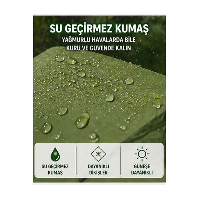 Otomatik Kabin Giyinme Çadırı 120x120x190 Cm Üst Halandırma Yan Pencereli Duş & Wc Çadırı