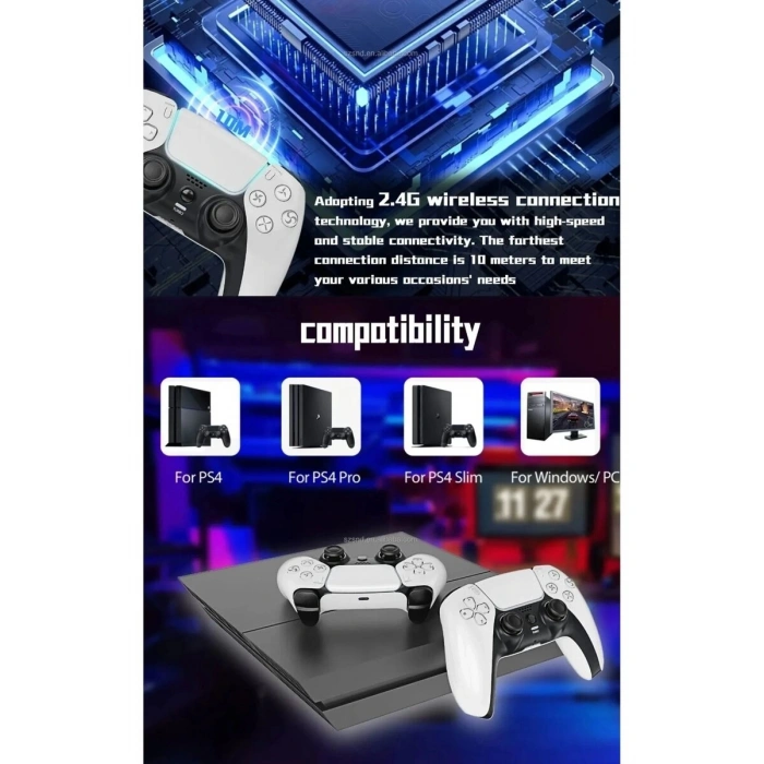 P4 Plus Bluetooth Titreşimli Ps4/ps5 Uyumlu Pc Telefon Jtick Kablosuz Oyun Kolu