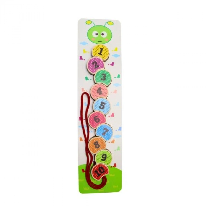 Panda Montessori Tırtıl İpe Geçirme