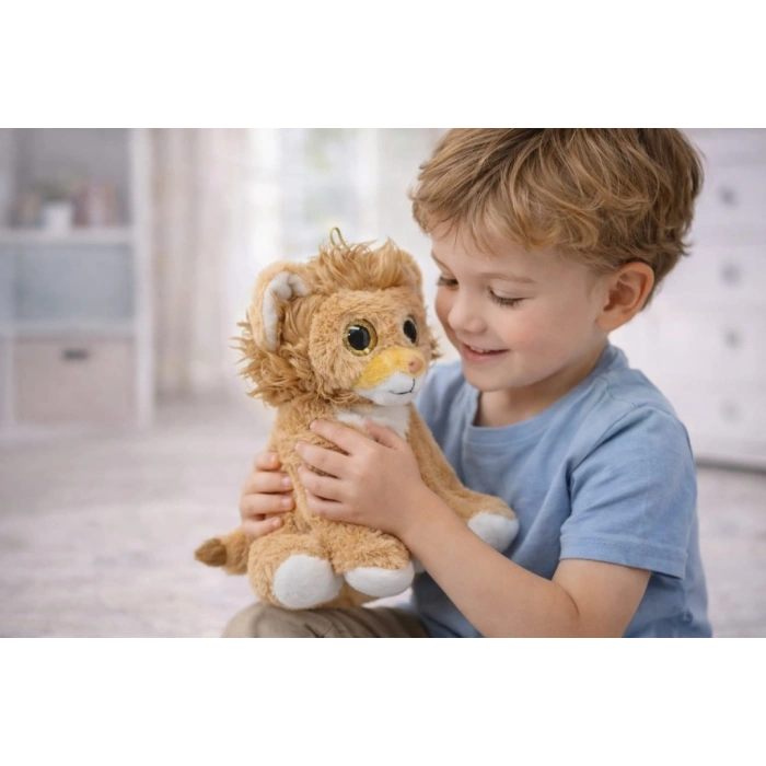 Peluş Cam Gözlü Hayvanlar 25 cm - Aslan - 1 ADET