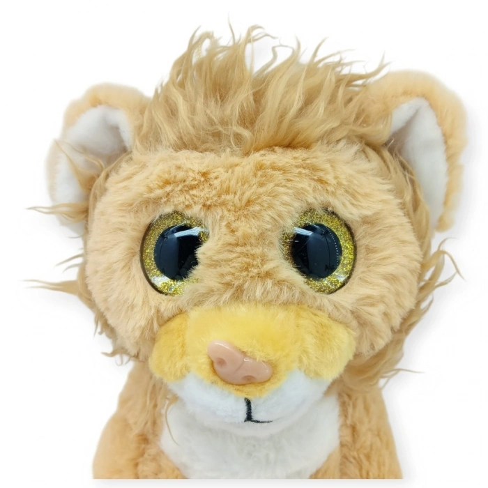 Peluş Cam Gözlü Hayvanlar 25 cm - Aslan - 1 ADET