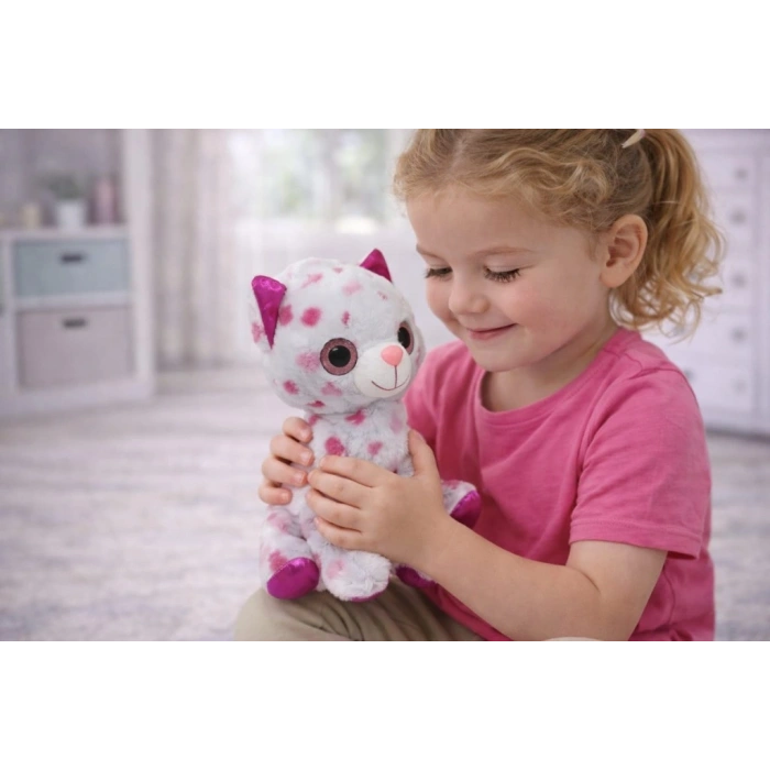 Peluş Cam Gözlü Hayvanlar 25 cm - Kedi - 1 ADET