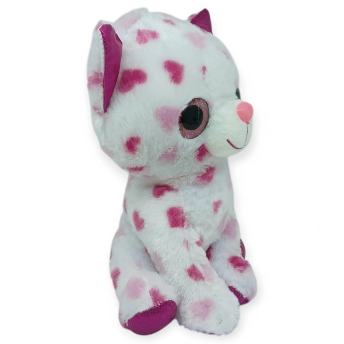 Peluş Cam Gözlü Hayvanlar 25 cm - Kedi - 1 ADET