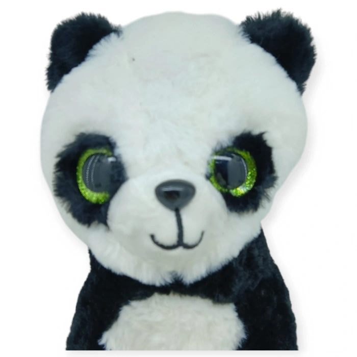 Peluş Cam Gözlü Hayvanlar 25 cm - Panda - 1 ADET